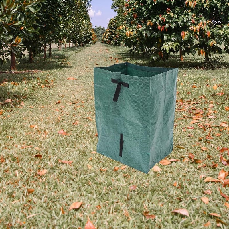 حقيبة نفايات أوراق الحديقة كبيرة السعة قابلة لإعادة الاستخدام بمقابض خضراء متينة قابلة للحمل بحزام - Image 4